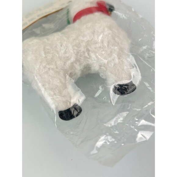 Vintage Thai Country Trim Christmas Sheep Alpaca Tree Ornament NIP Holiday Decor - Picture 9 of 9